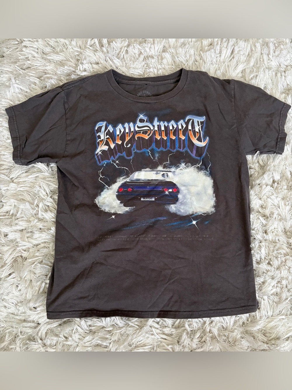Key Street Boy’s Youth Gray Key Street Graphic Tee, Sz L